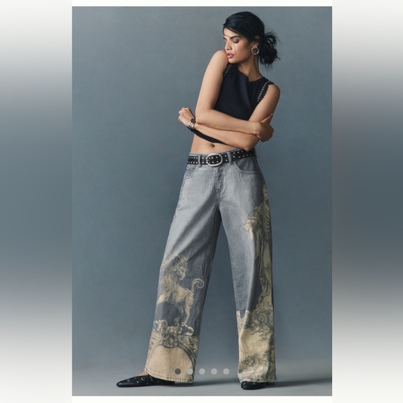 New with tags Anthropologie Pilcro low rise wide leg jeans 23 tall - Picture 1 of 5